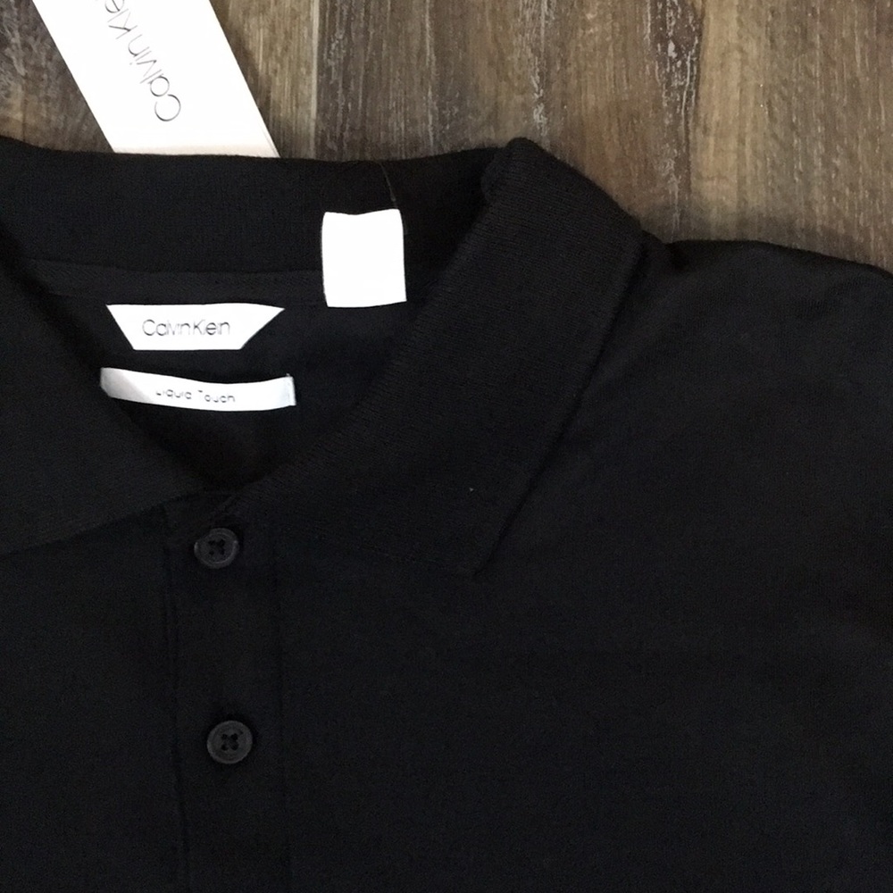 New Calvin Klein black polo